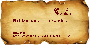 Mittermayer Lizandra névjegykártya